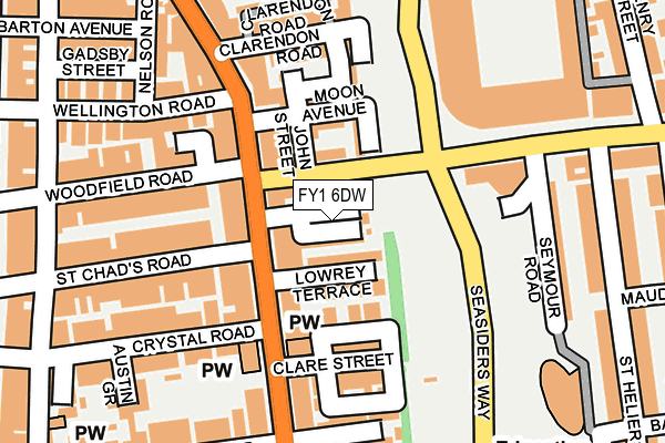 FY1 6DW map - OS OpenMap – Local (Ordnance Survey)