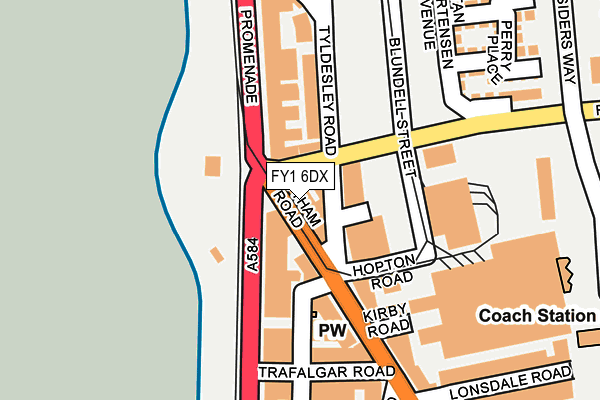 FY1 6DX map - OS OpenMap – Local (Ordnance Survey)
