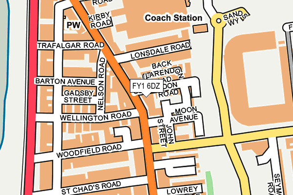 FY1 6DZ map - OS OpenMap – Local (Ordnance Survey)