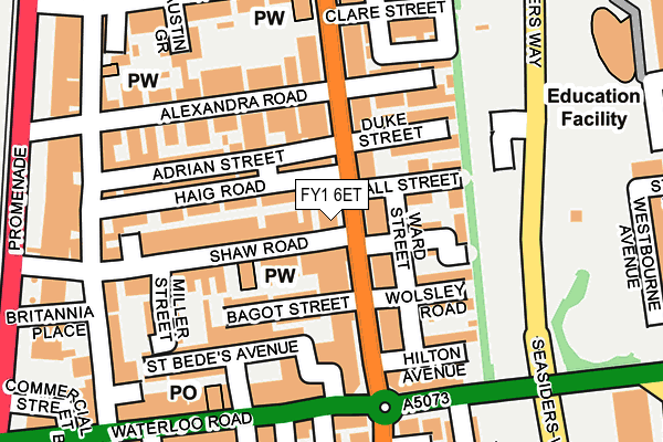 FY1 6ET map - OS OpenMap – Local (Ordnance Survey)