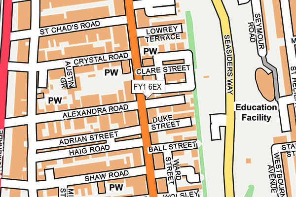 FY1 6EX map - OS OpenMap – Local (Ordnance Survey)