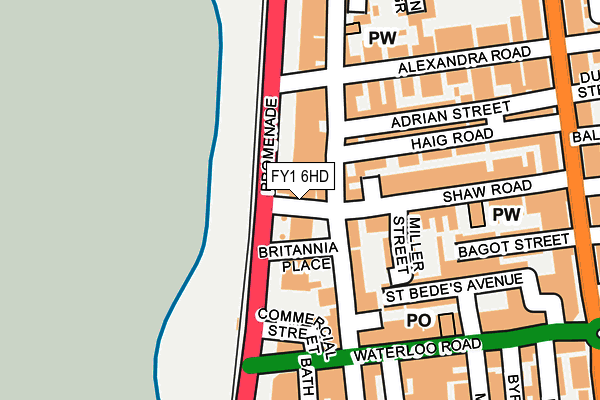 FY1 6HD map - OS OpenMap – Local (Ordnance Survey)