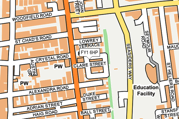 FY1 6HP map - OS OpenMap – Local (Ordnance Survey)