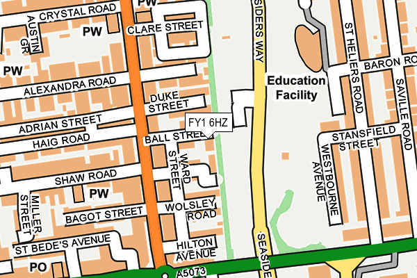FY1 6HZ map - OS OpenMap – Local (Ordnance Survey)