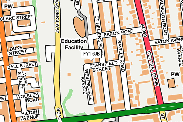 FY1 6JB map - OS OpenMap – Local (Ordnance Survey)