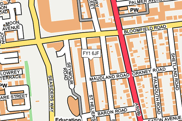 FY1 6JF map - OS OpenMap – Local (Ordnance Survey)