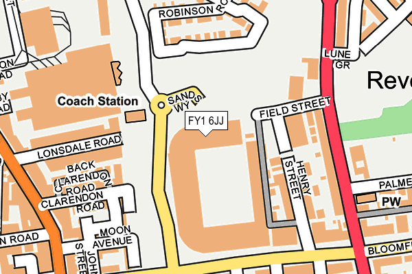 Map of BLACKPOOL FOOTBALL CLUB HOTEL LTD at local scale