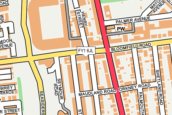 FY1 6JL map - OS OpenMap – Local (Ordnance Survey)