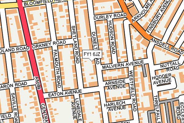 FY1 6JZ map - OS OpenMap – Local (Ordnance Survey)
