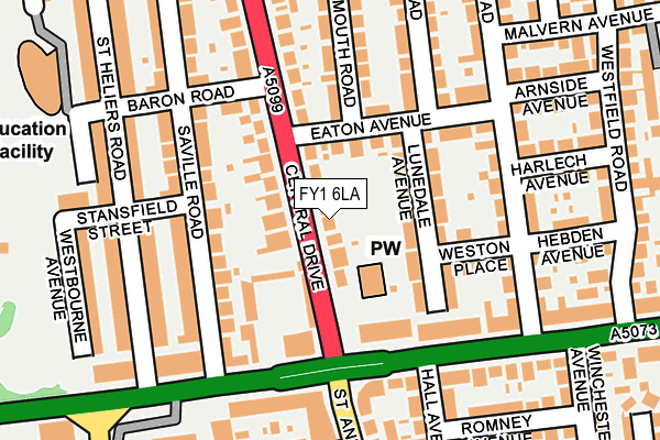 FY1 6LA map - OS OpenMap – Local (Ordnance Survey)