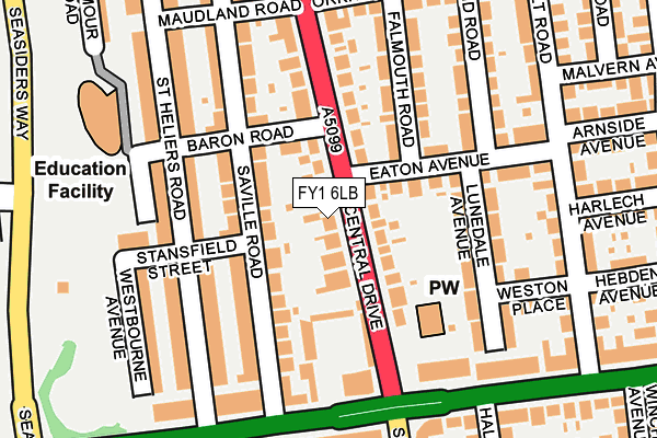 FY1 6LB map - OS OpenMap – Local (Ordnance Survey)