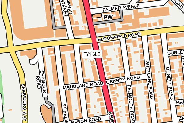 FY1 6LE map - OS OpenMap – Local (Ordnance Survey)