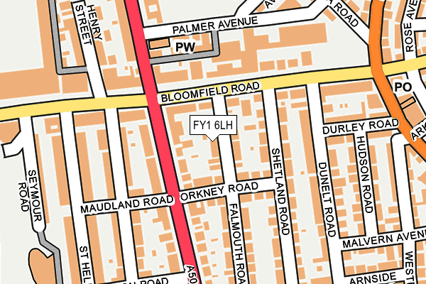 FY1 6LH map - OS OpenMap – Local (Ordnance Survey)