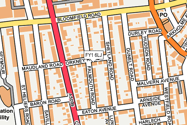 FY1 6LJ map - OS OpenMap – Local (Ordnance Survey)