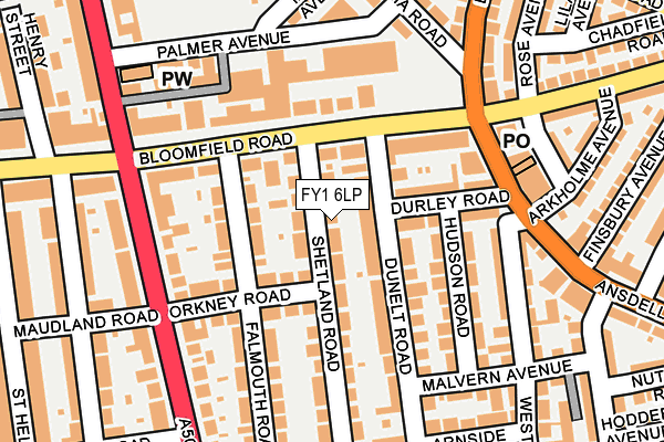 FY1 6LP map - OS OpenMap – Local (Ordnance Survey)