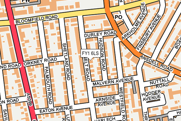 FY1 6LS map - OS OpenMap – Local (Ordnance Survey)