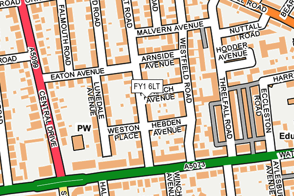 FY1 6LT map - OS OpenMap – Local (Ordnance Survey)