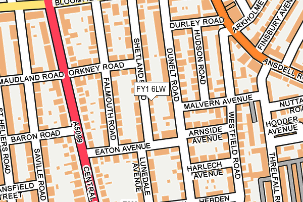FY1 6LW map - OS OpenMap – Local (Ordnance Survey)