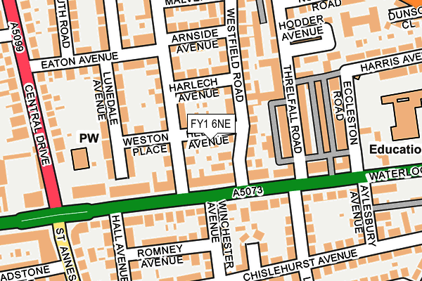 FY1 6NE map - OS OpenMap – Local (Ordnance Survey)