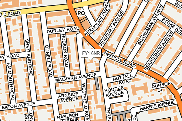 FY1 6NR map - OS OpenMap – Local (Ordnance Survey)