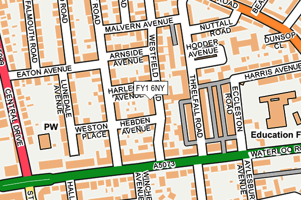 FY1 6NY map - OS OpenMap – Local (Ordnance Survey)