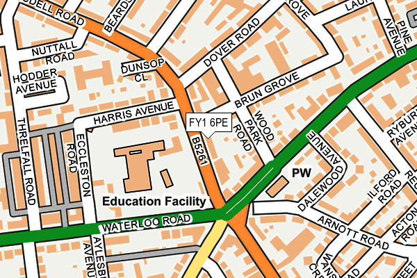 FY1 6PE map - OS OpenMap – Local (Ordnance Survey)