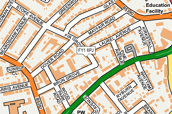 FY1 6PJ map - OS OpenMap – Local (Ordnance Survey)