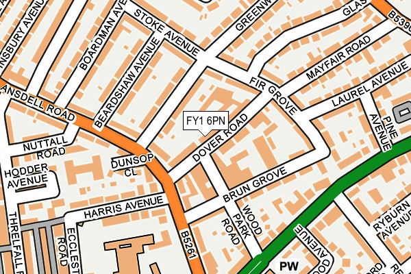 FY1 6PN map - OS OpenMap – Local (Ordnance Survey)