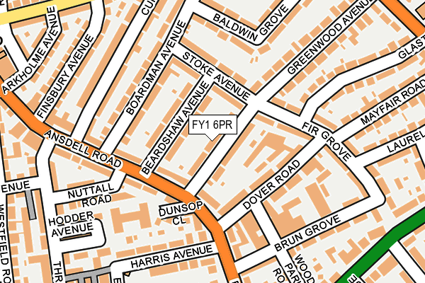 FY1 6PR map - OS OpenMap – Local (Ordnance Survey)
