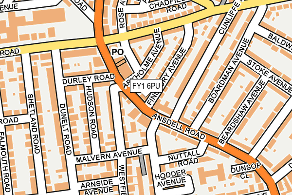FY1 6PU map - OS OpenMap – Local (Ordnance Survey)