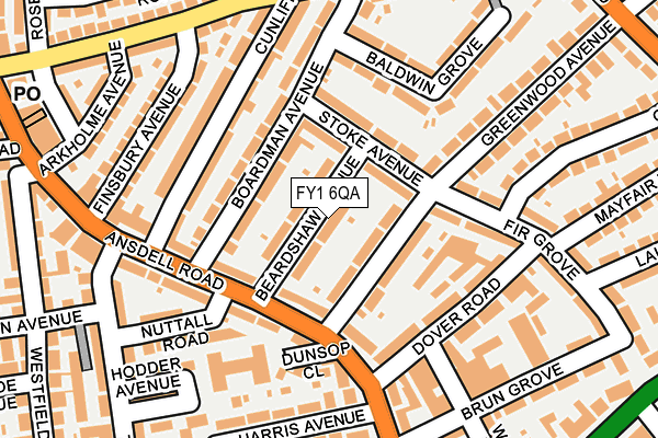 FY1 6QA map - OS OpenMap – Local (Ordnance Survey)