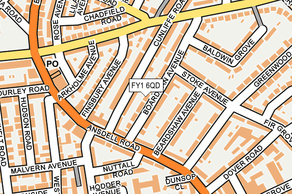 FY1 6QD map - OS OpenMap – Local (Ordnance Survey)