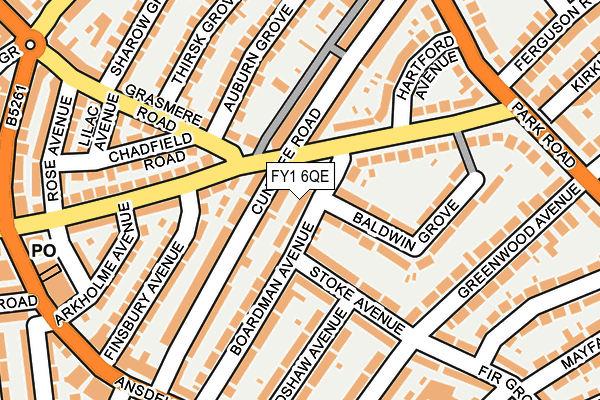 FY1 6QE map - OS OpenMap – Local (Ordnance Survey)