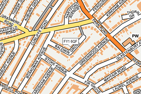 FY1 6QF map - OS OpenMap – Local (Ordnance Survey)