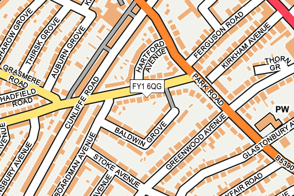 FY1 6QG map - OS OpenMap – Local (Ordnance Survey)