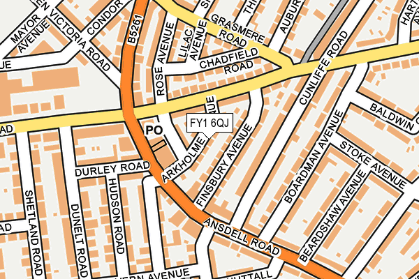FY1 6QJ map - OS OpenMap – Local (Ordnance Survey)