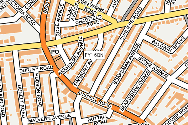 FY1 6QN map - OS OpenMap – Local (Ordnance Survey)