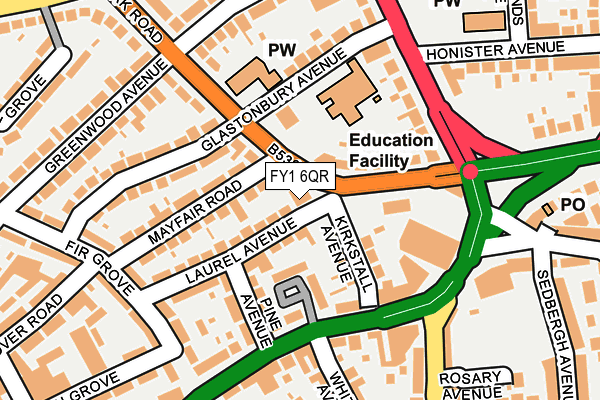 FY1 6QR map - OS OpenMap – Local (Ordnance Survey)