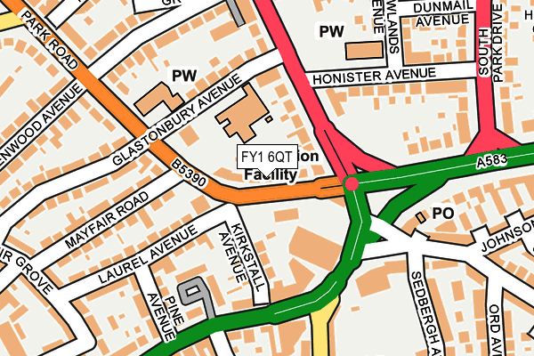 FY1 6QT map - OS OpenMap – Local (Ordnance Survey)