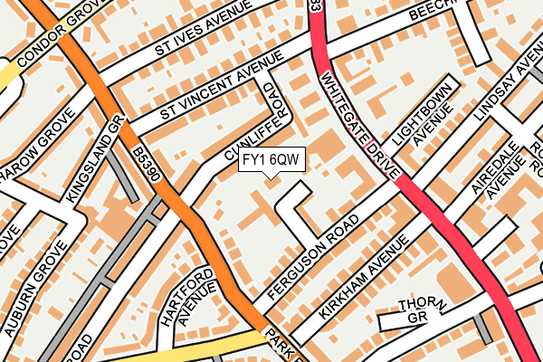 FY1 6QW map - OS OpenMap – Local (Ordnance Survey)