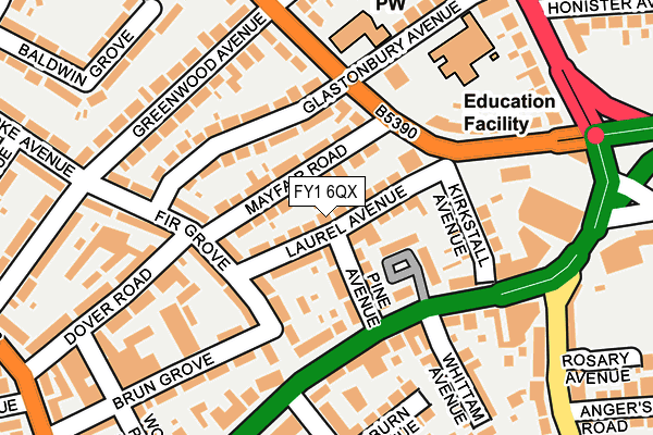 FY1 6QX map - OS OpenMap – Local (Ordnance Survey)