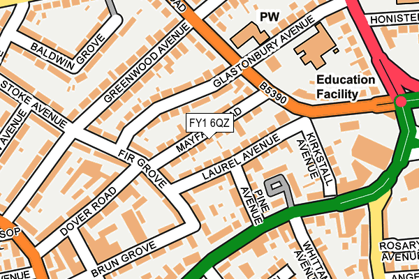FY1 6QZ map - OS OpenMap – Local (Ordnance Survey)