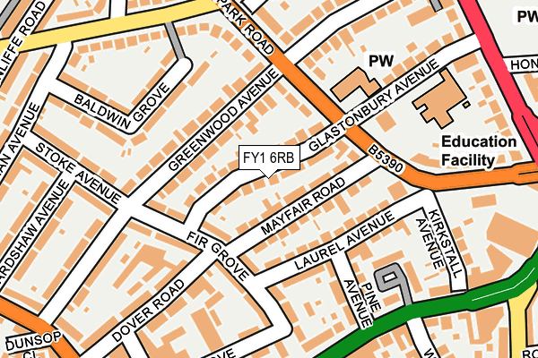FY1 6RB map - OS OpenMap – Local (Ordnance Survey)