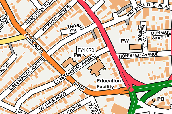FY1 6RD map - OS OpenMap – Local (Ordnance Survey)
