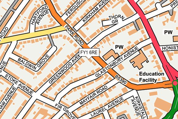FY1 6RE map - OS OpenMap – Local (Ordnance Survey)
