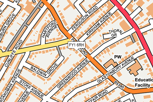FY1 6RH map - OS OpenMap – Local (Ordnance Survey)