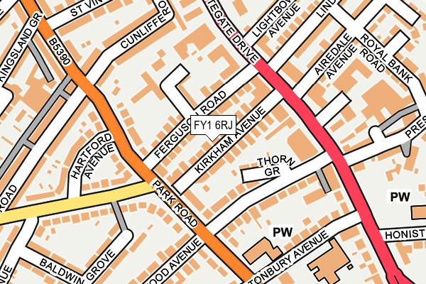 FY1 6RJ map - OS OpenMap – Local (Ordnance Survey)