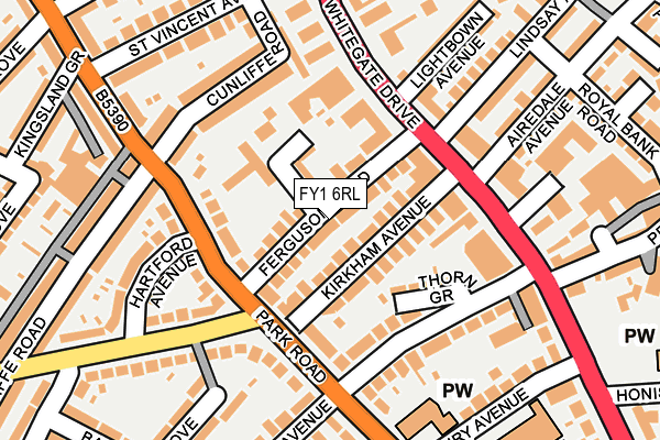 FY1 6RL map - OS OpenMap – Local (Ordnance Survey)