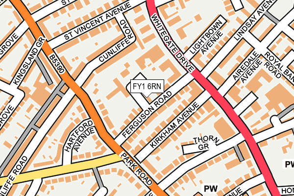 FY1 6RN map - OS OpenMap – Local (Ordnance Survey)