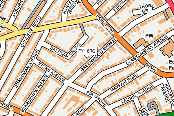 FY1 6RQ map - OS OpenMap – Local (Ordnance Survey)